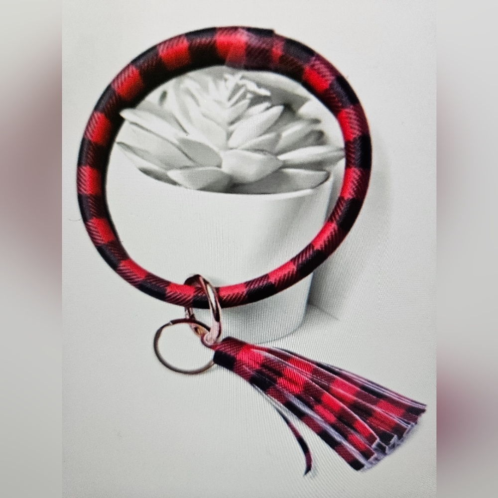 A Girl Thing Red and Black Plaid Key Holder